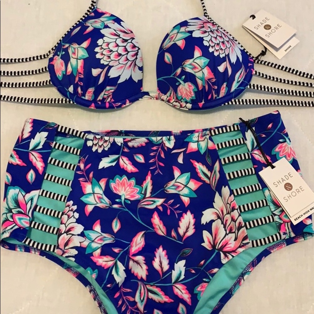 Blue Floral Bikini